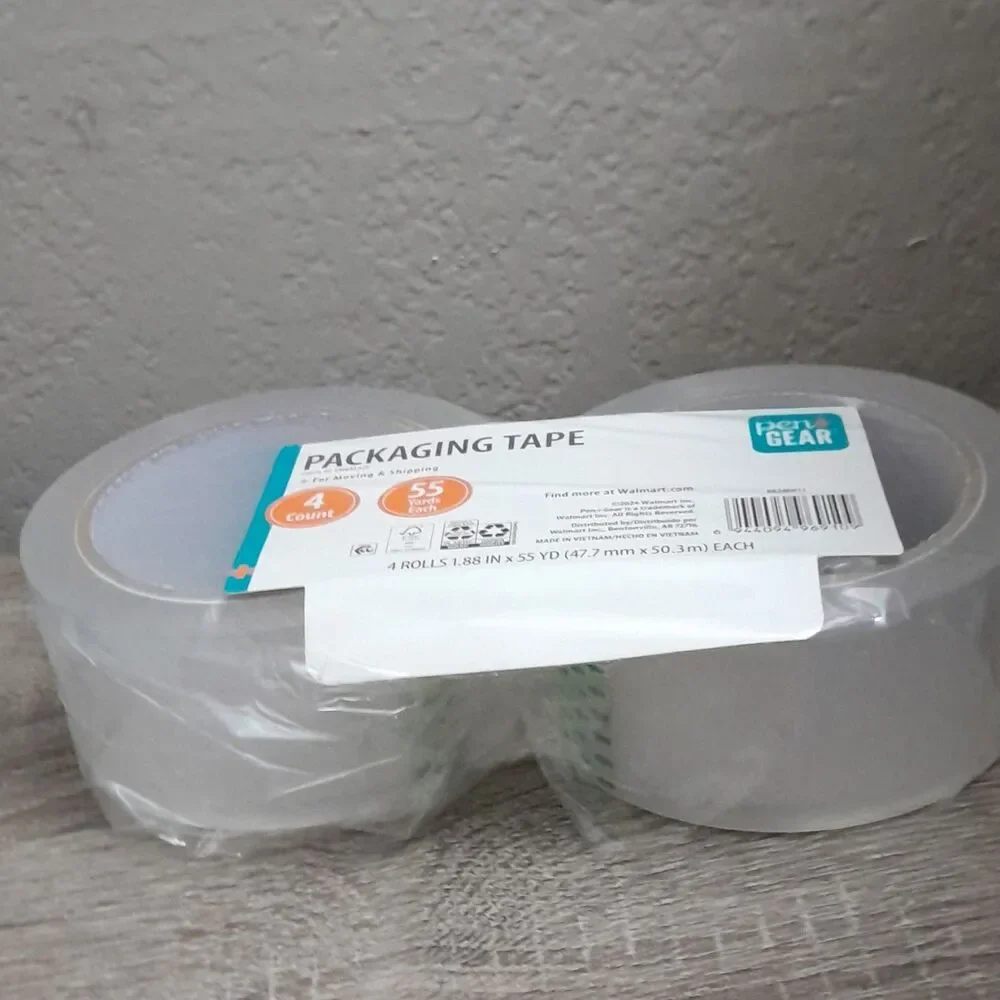Pen+Gear Clear Packaging Tape 2 Rolls 1.88 in x 55 yd Carton Sealing